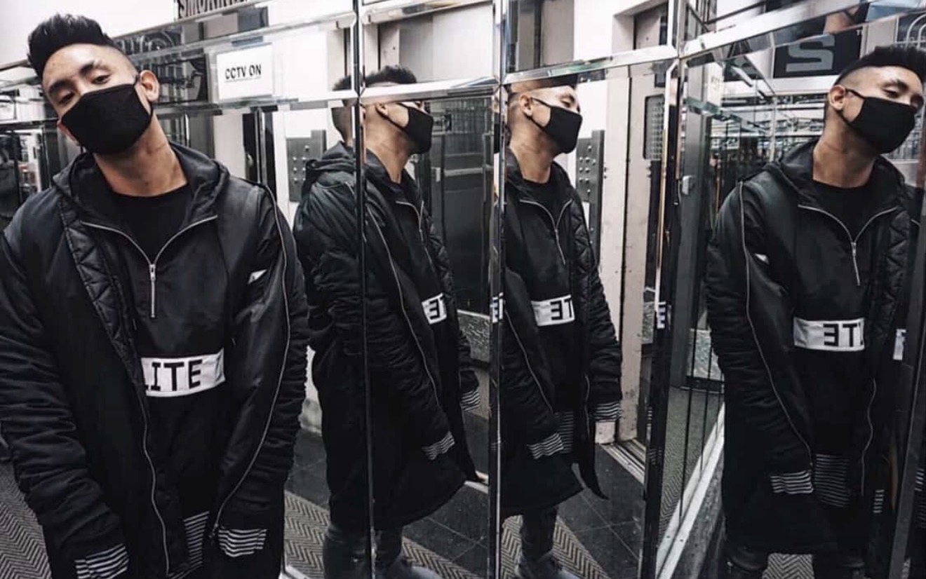 Manhattan portrait with multiple mirrored reflections